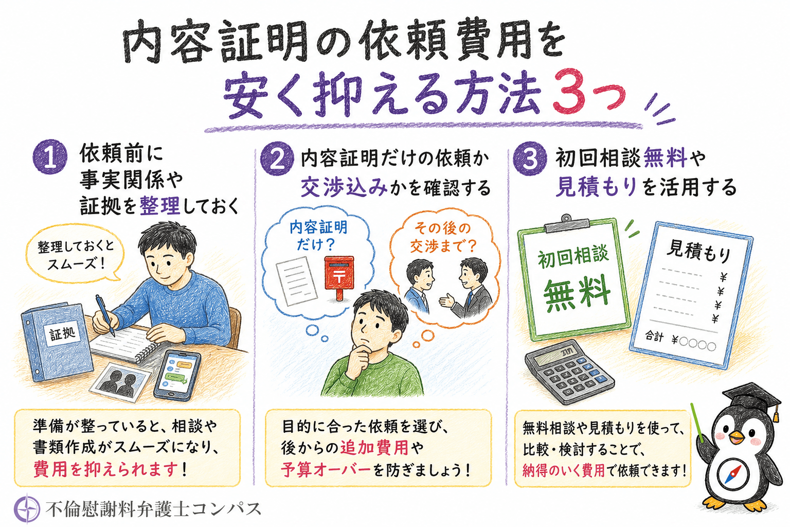 ５章　内容証明の依頼費用を安く抑える方法３つ